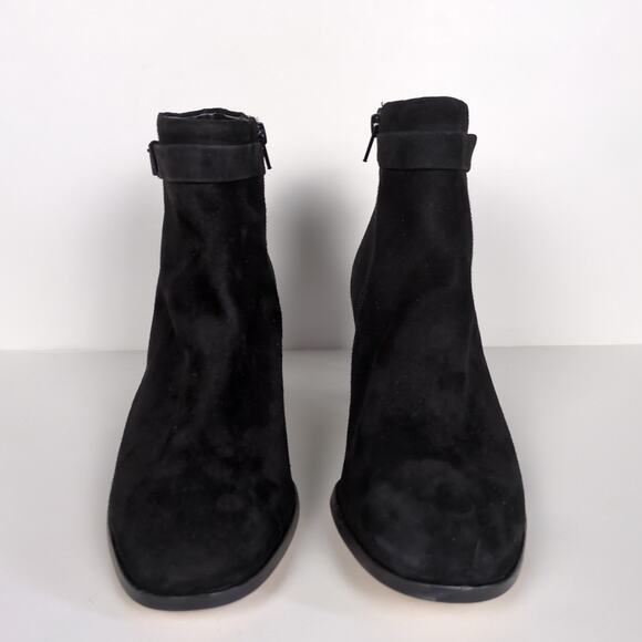 KATE SPADE NY Madelaine Black Suede Ankle Bootie Block Heel Women's 10.5 - Picture 6 of 10